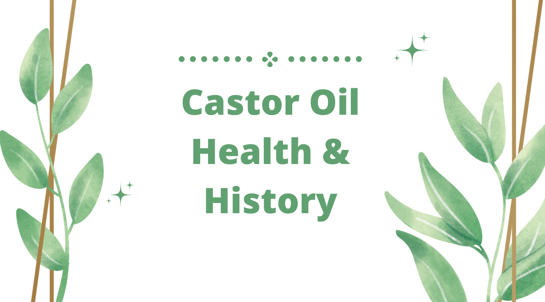 The Wonders of Castor Oil: A Historical and Health Perspective