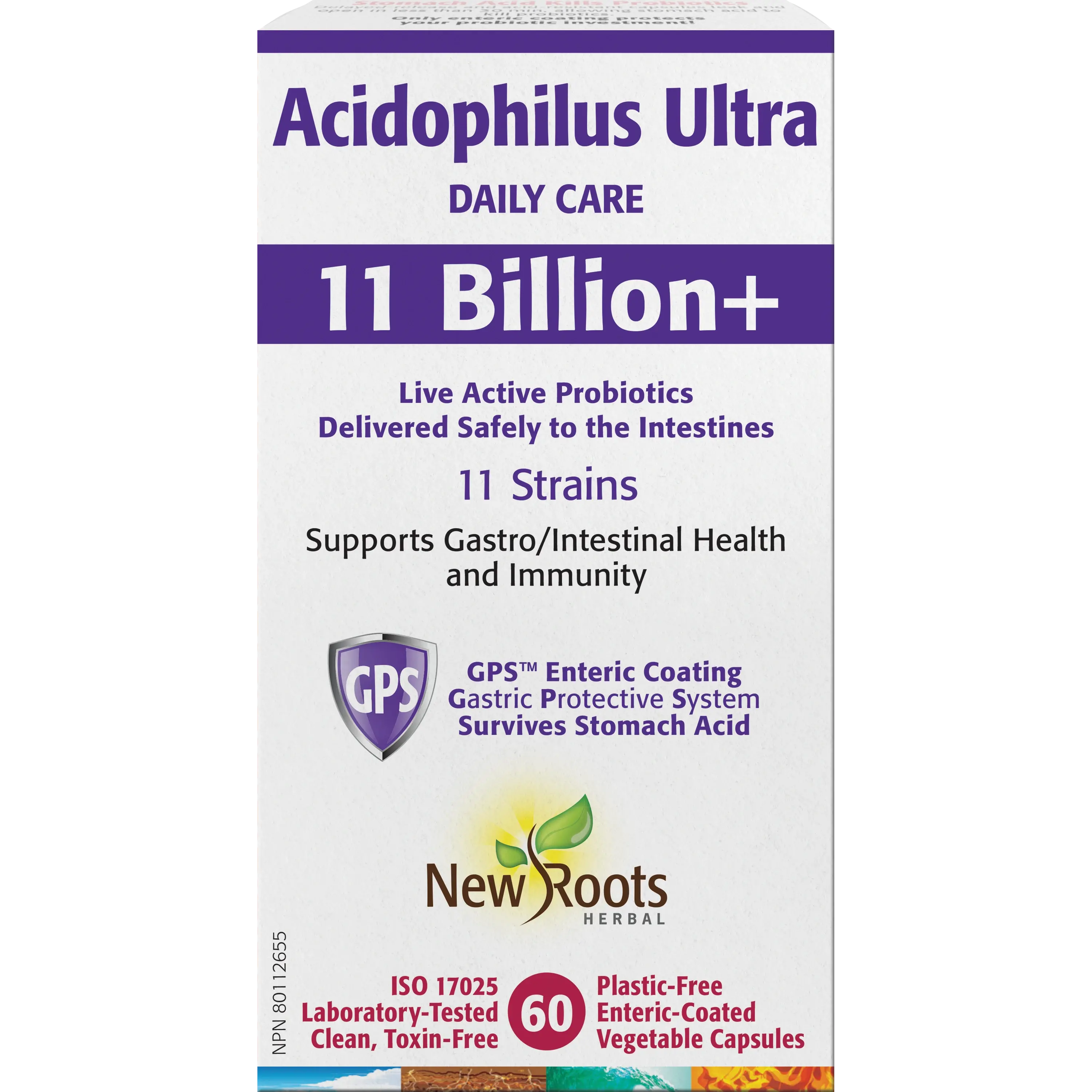 New Roots Acidophilus Ultra Daily Care 11 Billion+ 60 Vegetarian Capsules