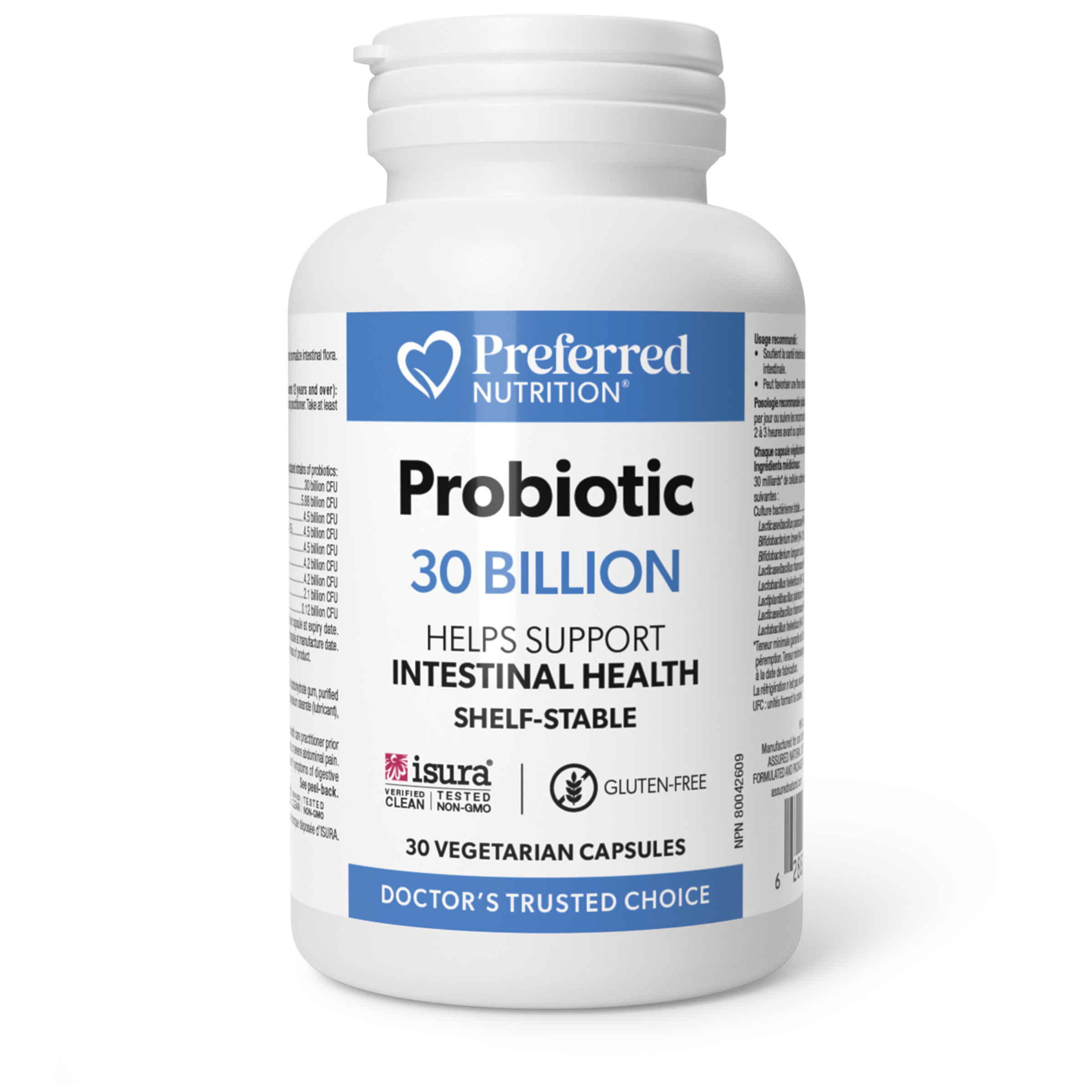 Preferred Nutrition Probiotic 30 Billion 30 Vegetarian Capsules