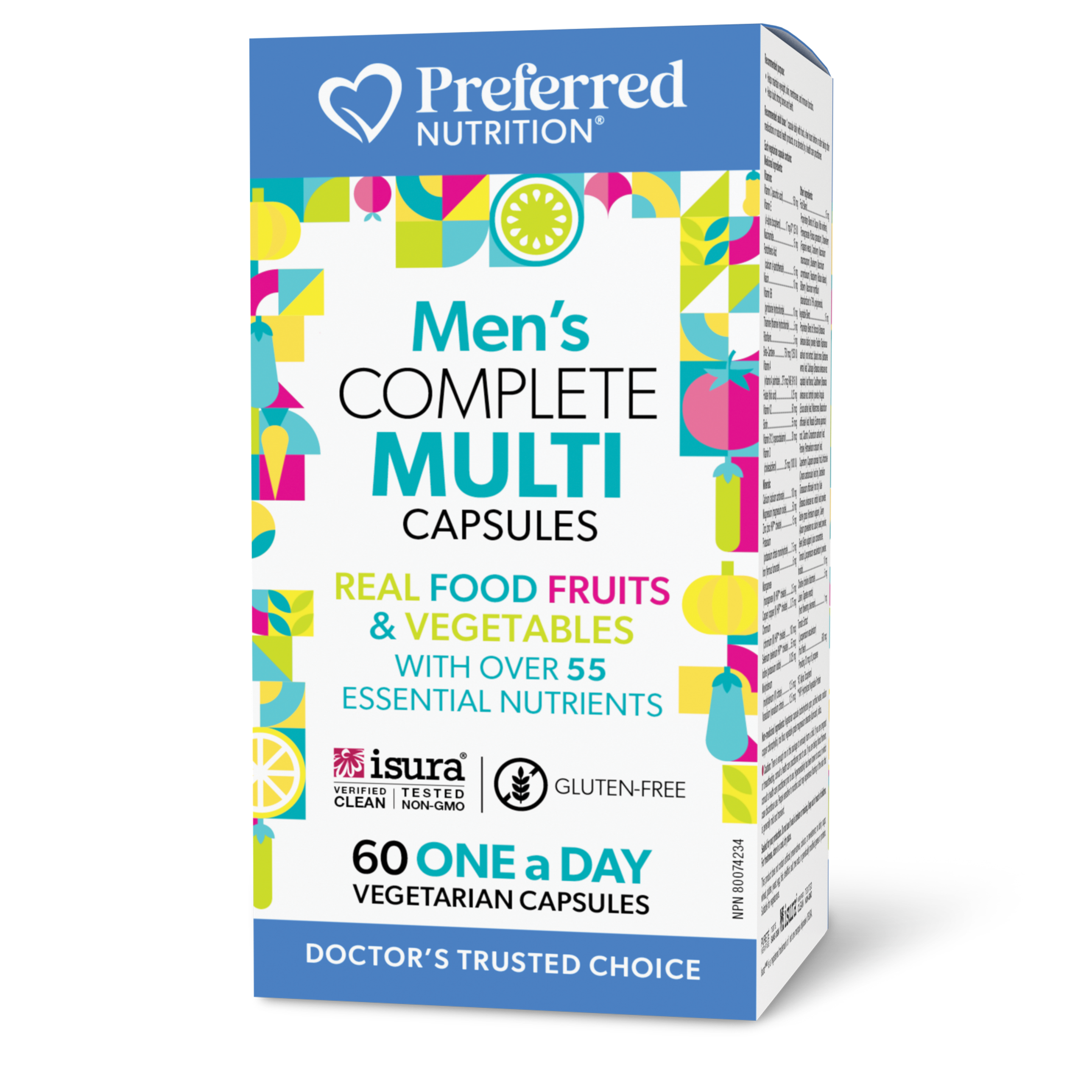 Preferred Nutrition Men’s Complete Multi One-a-Day 60 Capsules