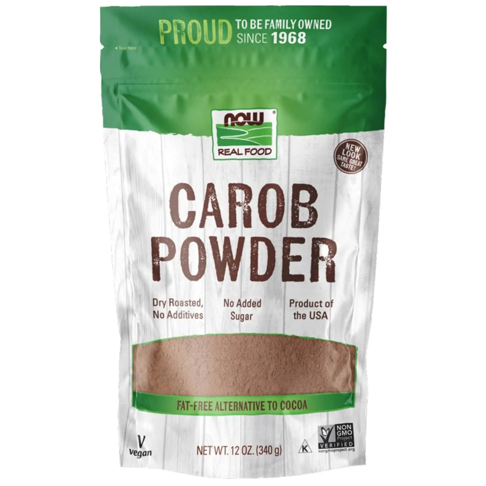 NOW Carob Powder Dry Roasted 340g