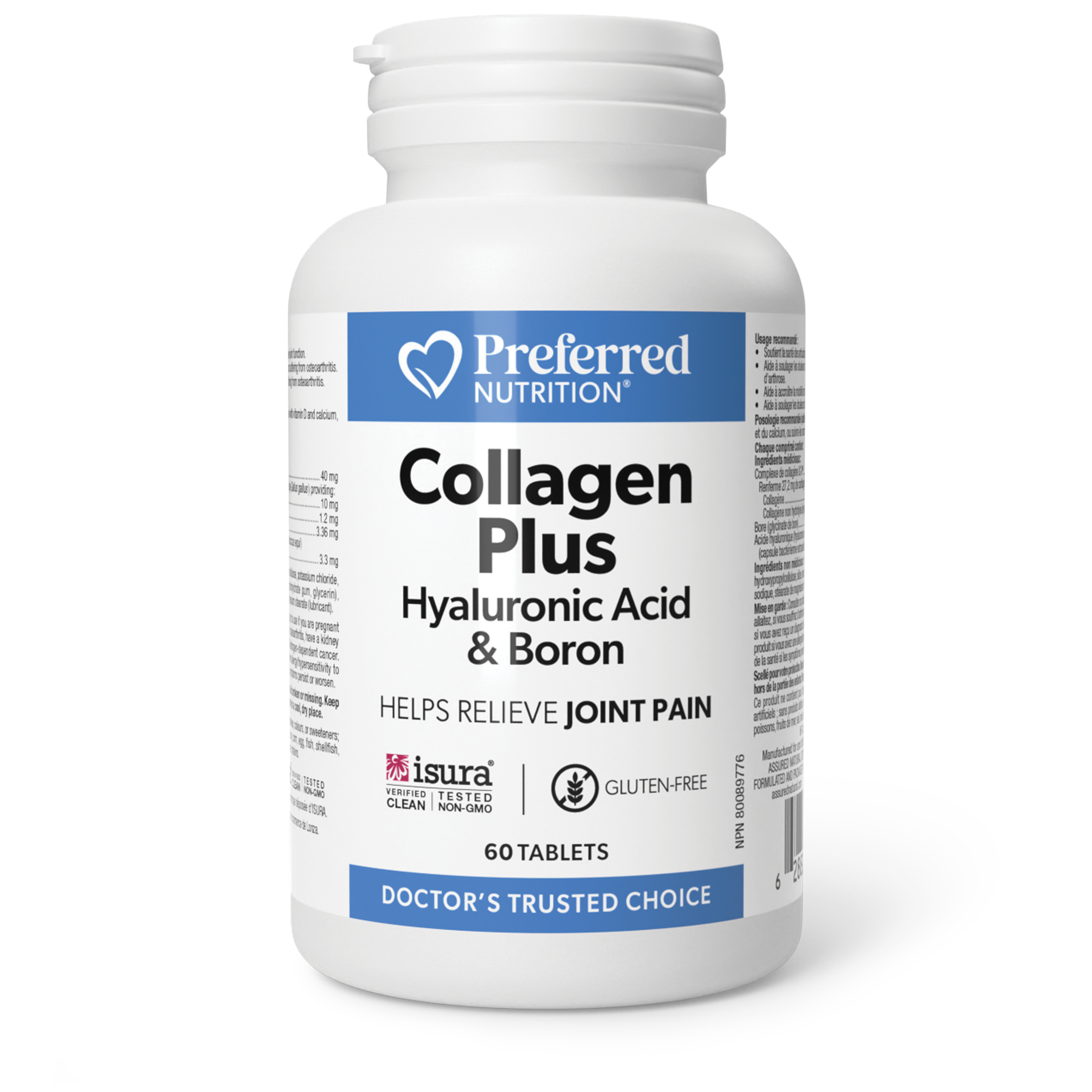 Preferred Nutrition Collagen Plus Hyaluronic Acid & Boron 60 Tablets