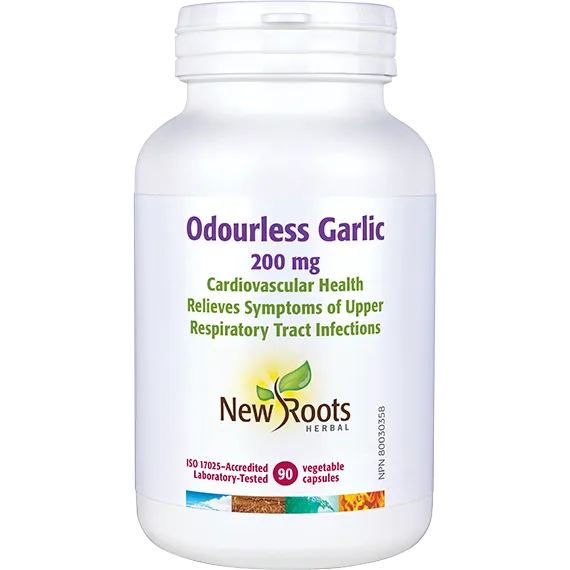 New Roots Odourless Garlic 200mg 90 Vegetarian Capsules