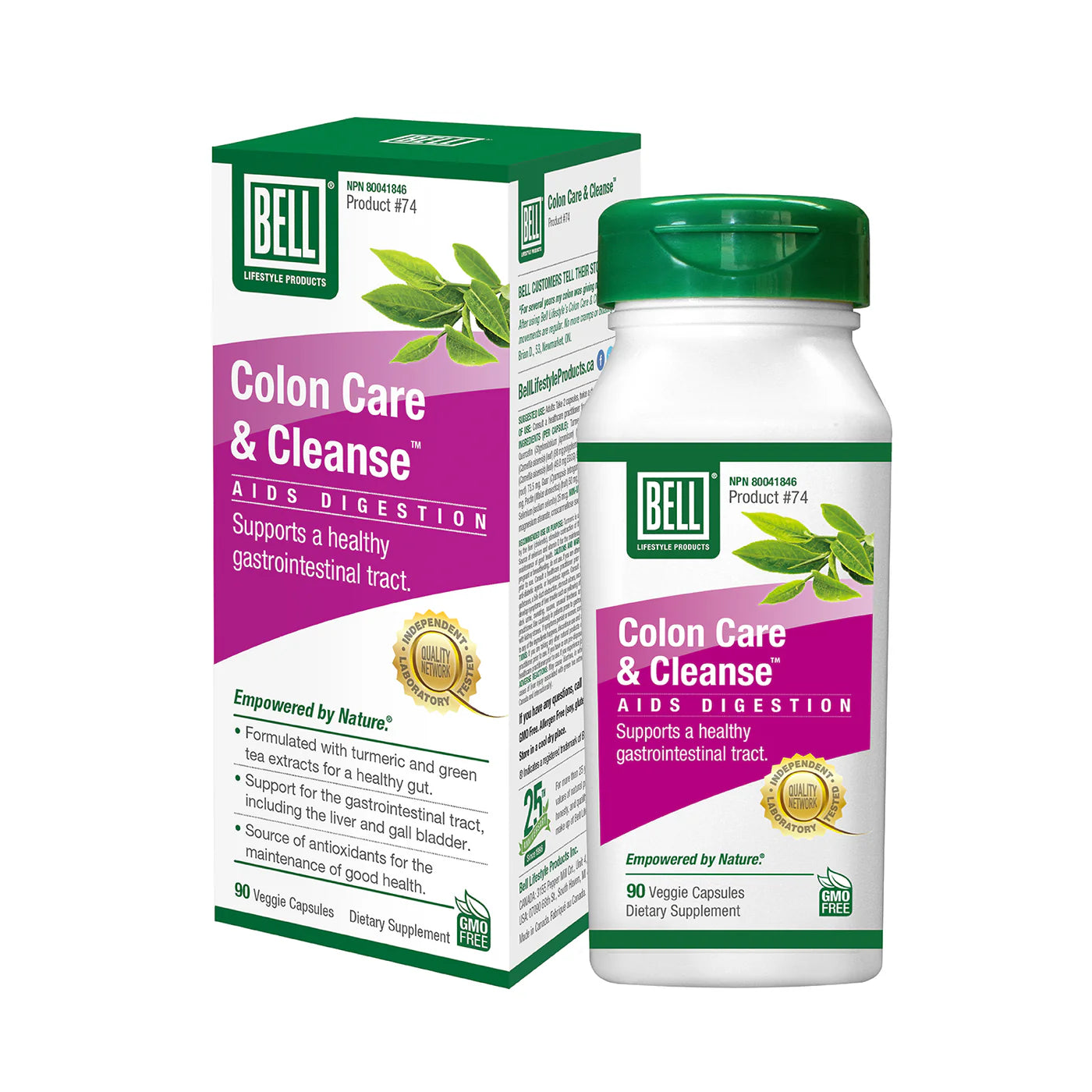 Bell Lifestyle Products #74 Colon Care & Cleanse 90 Capsules