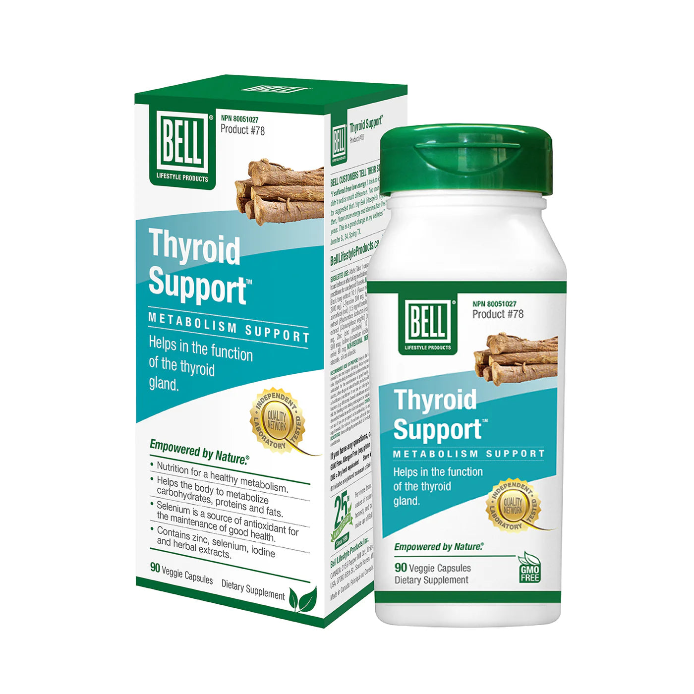 Bell Lifestyle Products #78 Thyroid Support 90 Capsules