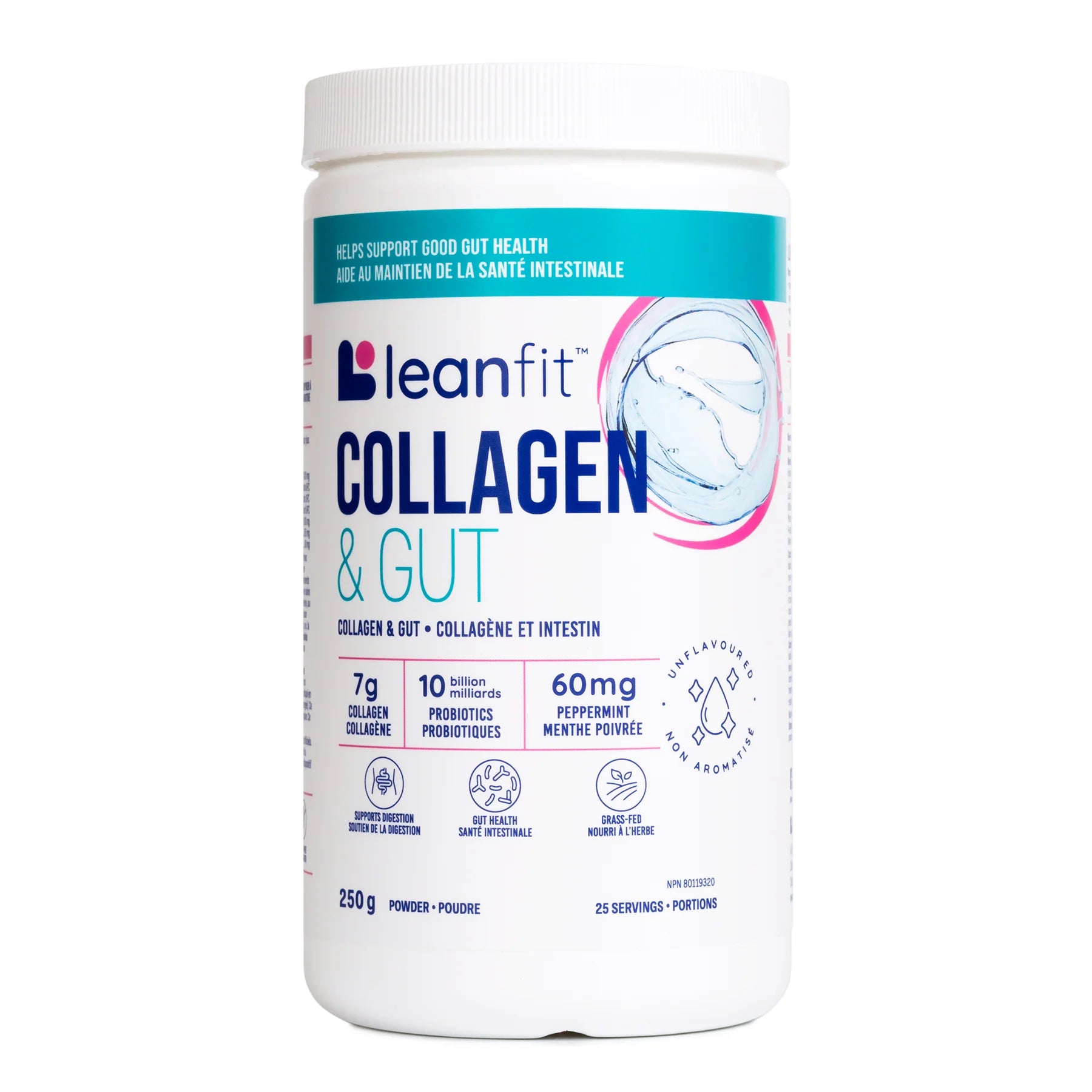 LeanFit Collagen & Gut Unflavoured 250g