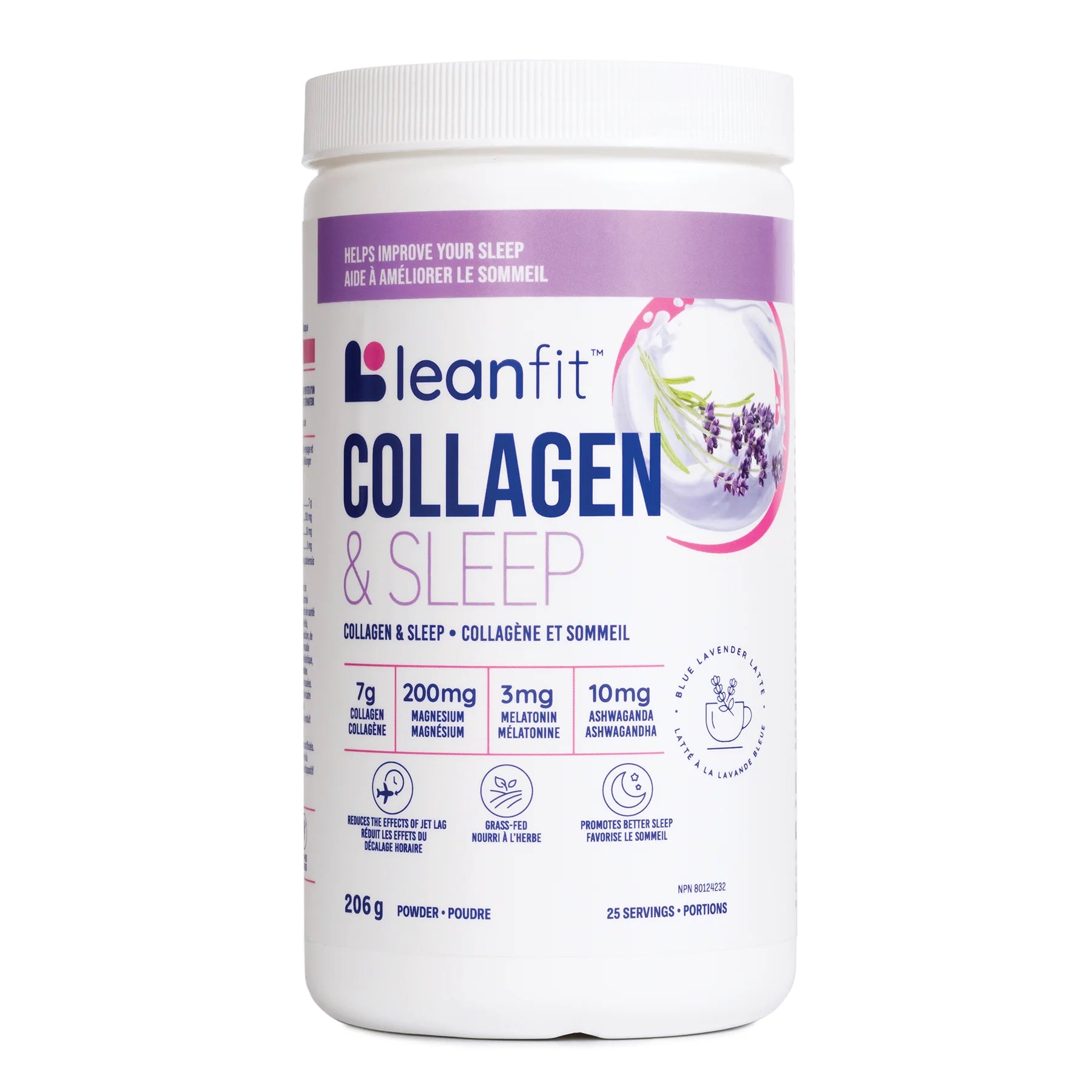 LeanFit Collagen & Sleep Blue Lavender 206g