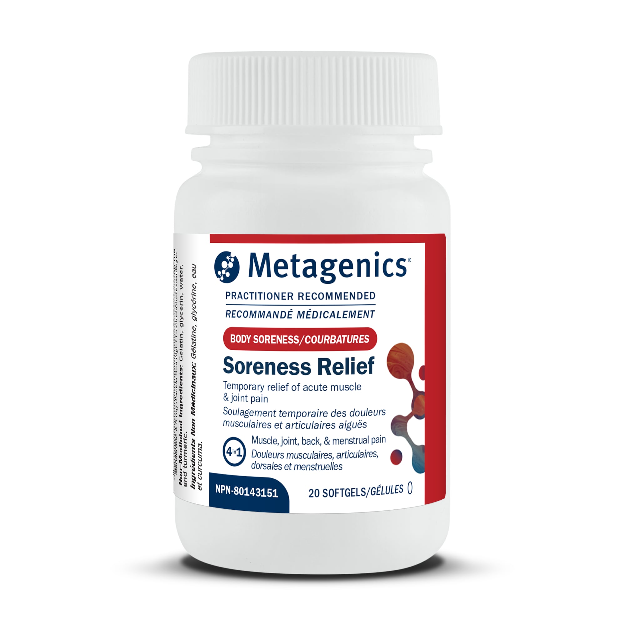 Metagenics Soreness Relief 20 Softgels