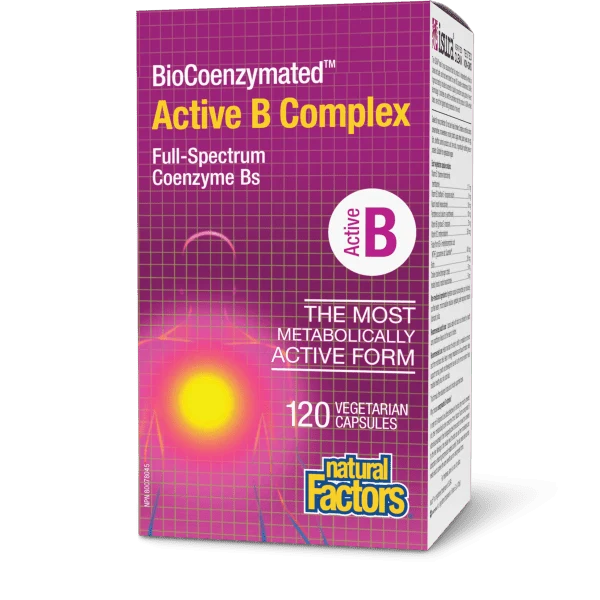 Natural Factors BioCoenzymated Active B Complex 120 Vegetarian Capsules