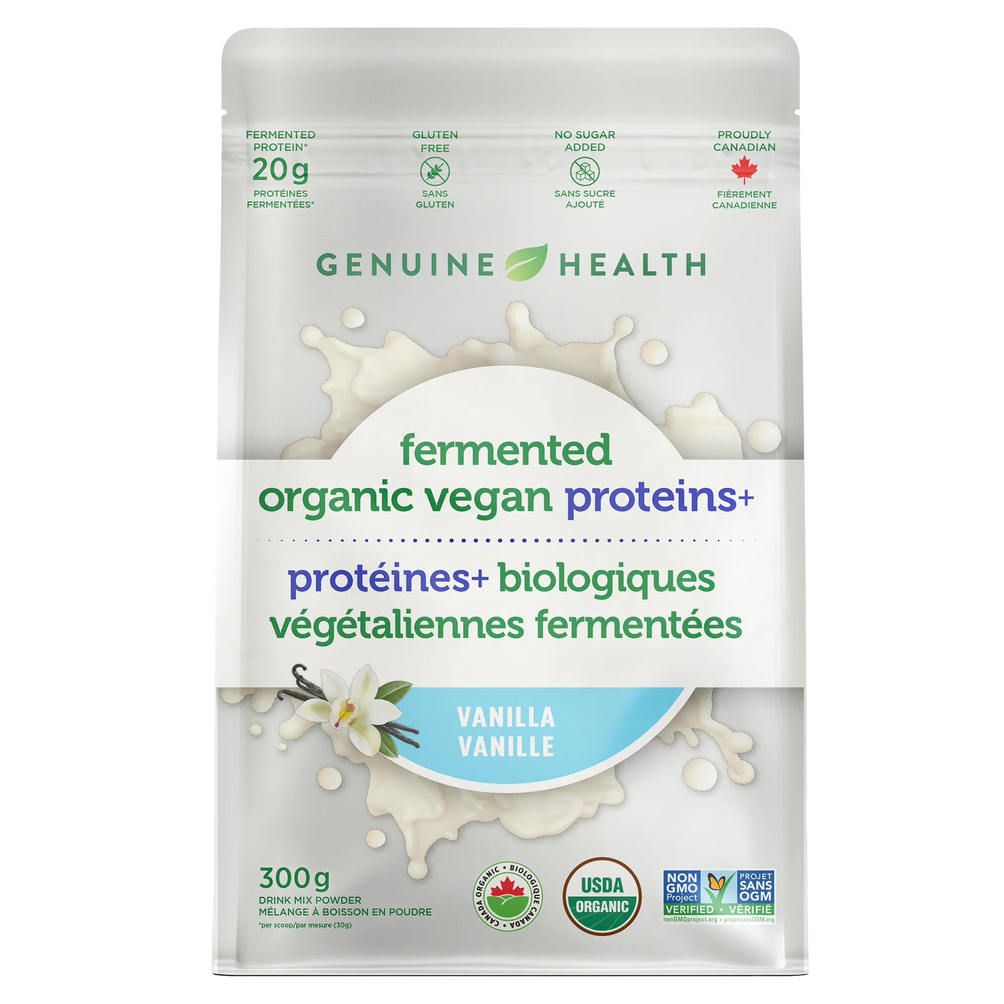 Genuine Health Organic Fermented Vegan Proteins+ Vanilla 300g