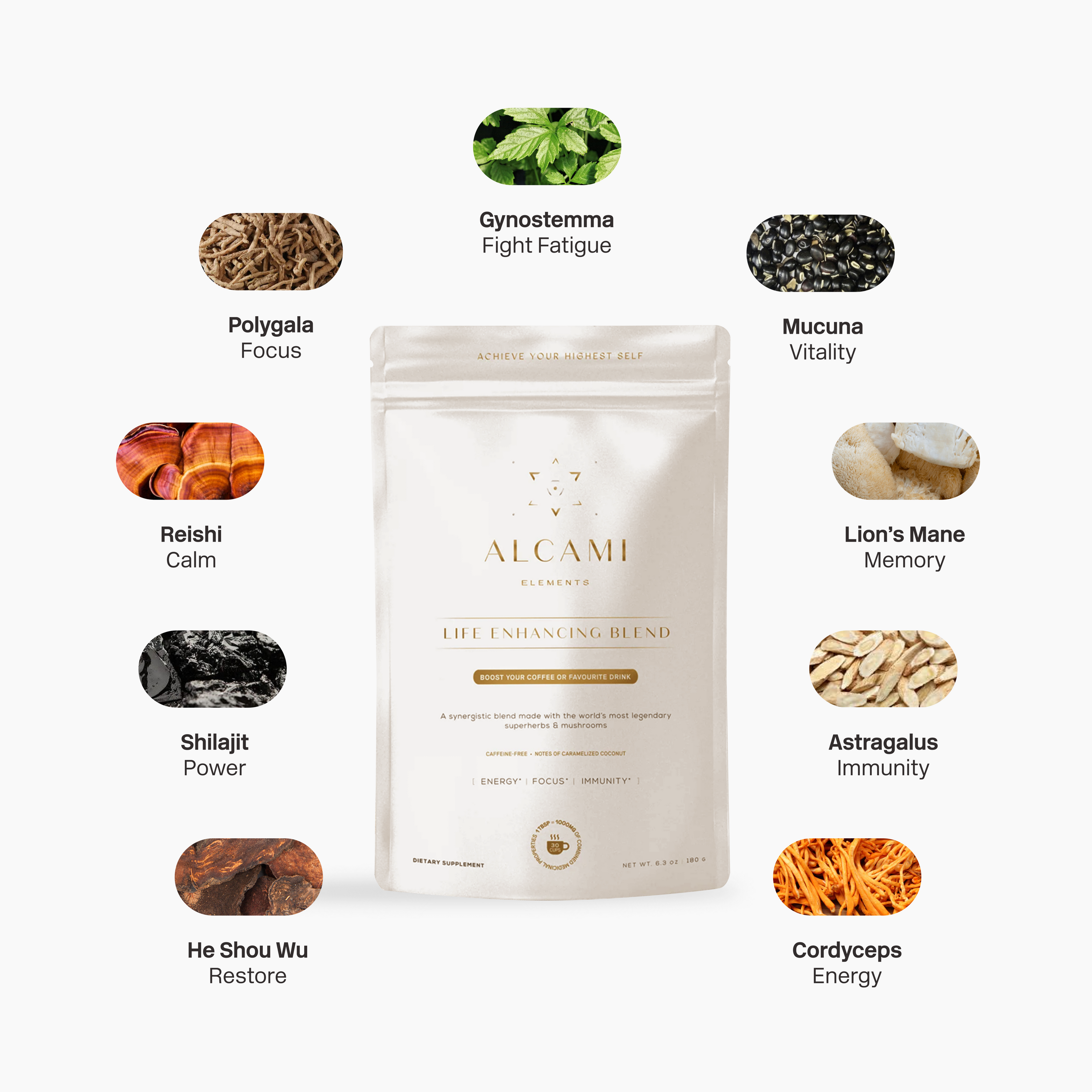 Alcami Elements Original Life Enhancing Blend 30 Servings 180g
