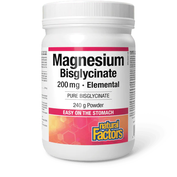 Natural Factors Magnesium Bisglycinate 200mg 240g Powder
