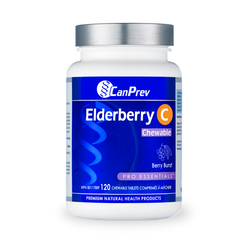 CanPrev Elderberry C Berry Burst 120 Chewable Tablets