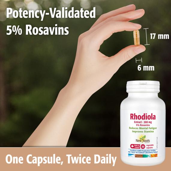 New Roots Rhodiola Extract 200mg 30 Vegetable Capsules