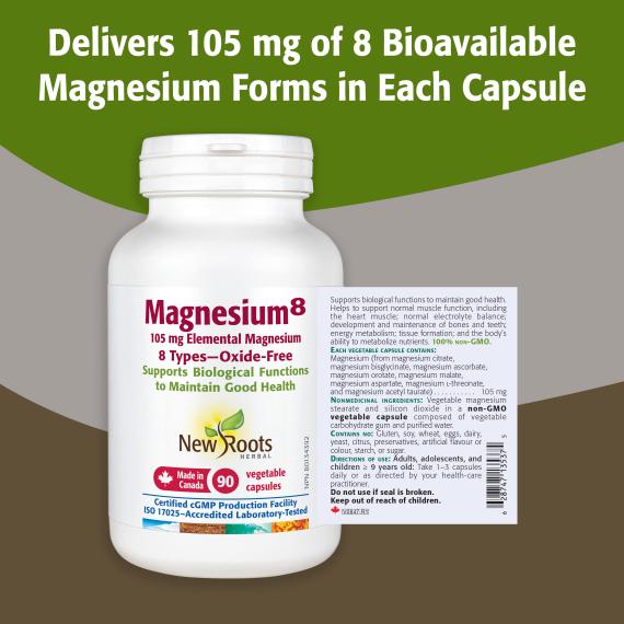 New Roots Magnesium8 90 Vegetarian Capsules