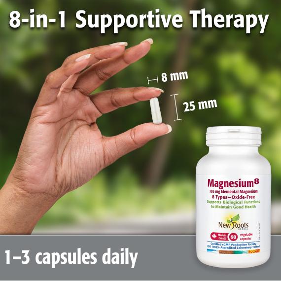 New Roots Magnesium8 90 Vegetarian Capsules