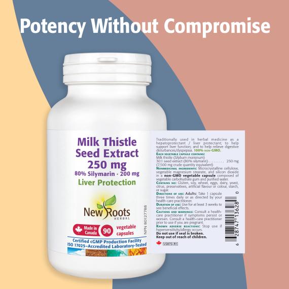 New Roots Milk Thistle Seed Extract 270 Vegetarian Capsules