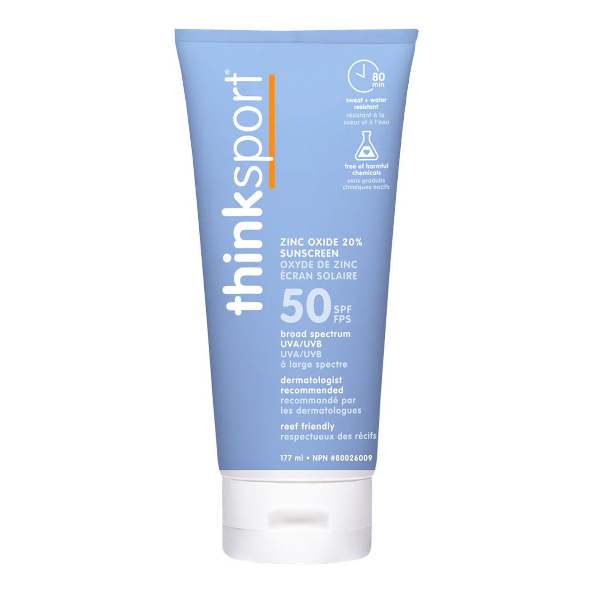 ThinkSport Mineral Sunscreen 50+ SPF Family Size 177ml