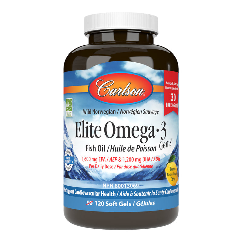 Carlson Elite Omega-3 Gems 120 Softgels