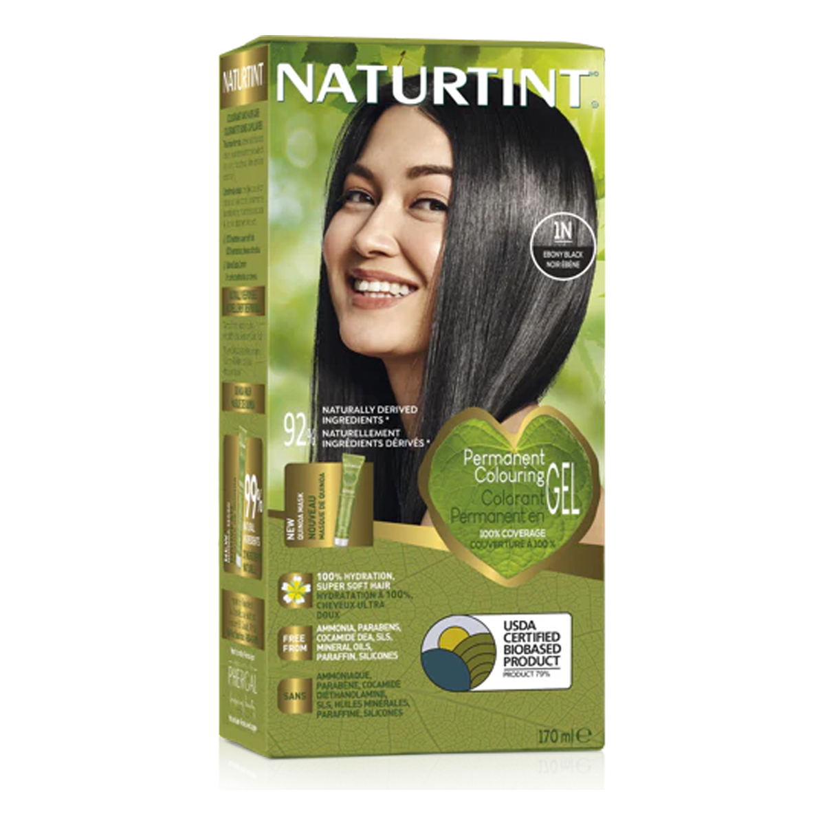 Naturtint Hair Colour 1N Ebony Black