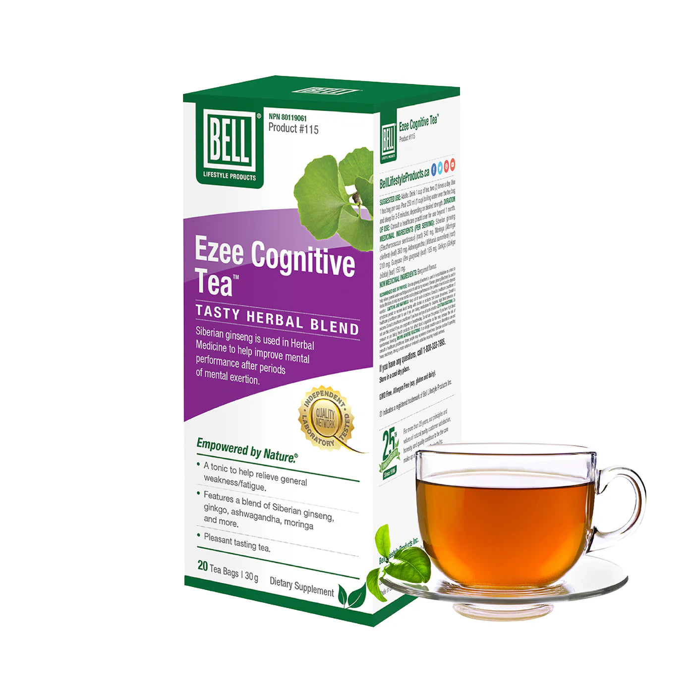 Bell Lifestyle #115 Ezee Cognitive Tea 20 Tea Bags