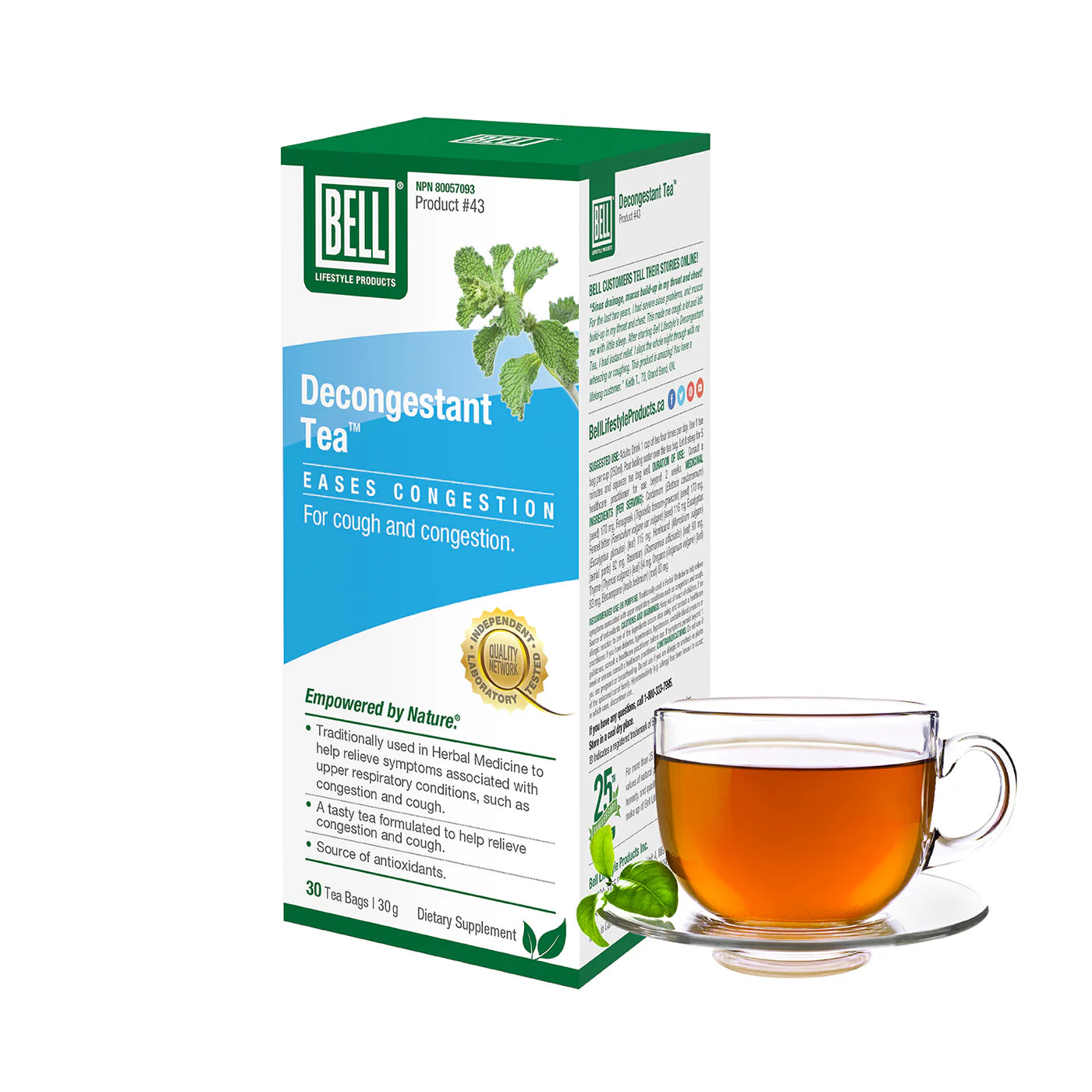 Bell Lifestyle #43 Decongestant Tea 30 Tea Bags