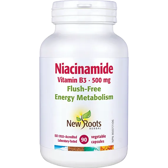 New Roots B3 Niacinamide 500mg 90 Vegetarian Capsules