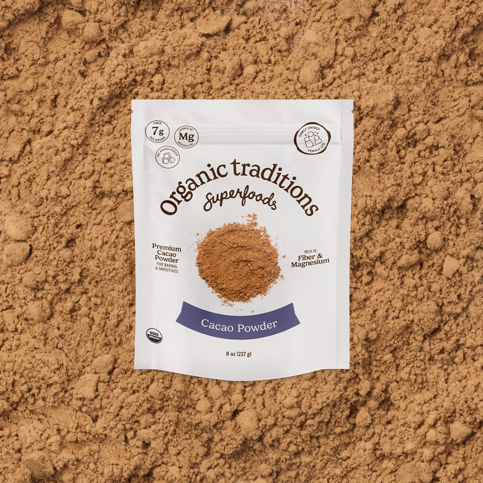 Organic Traditions Organic Cacao Powder 227g