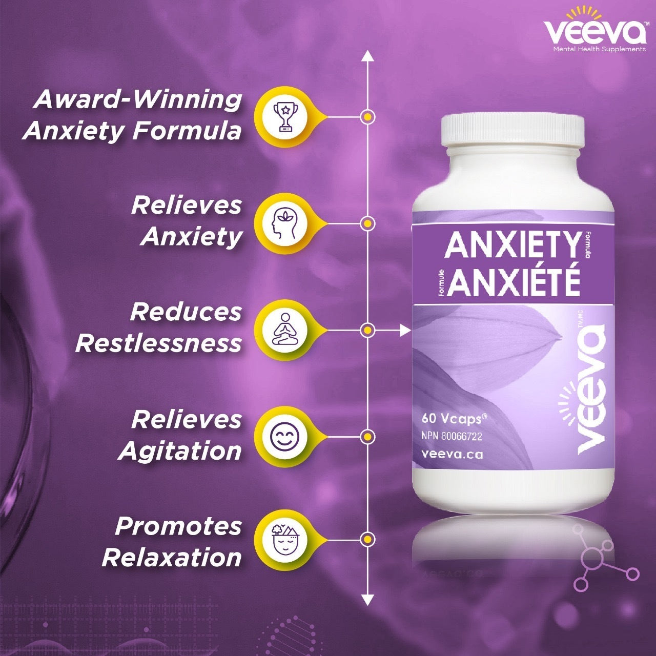 Veeva Anxiety Formula 60 Capsules