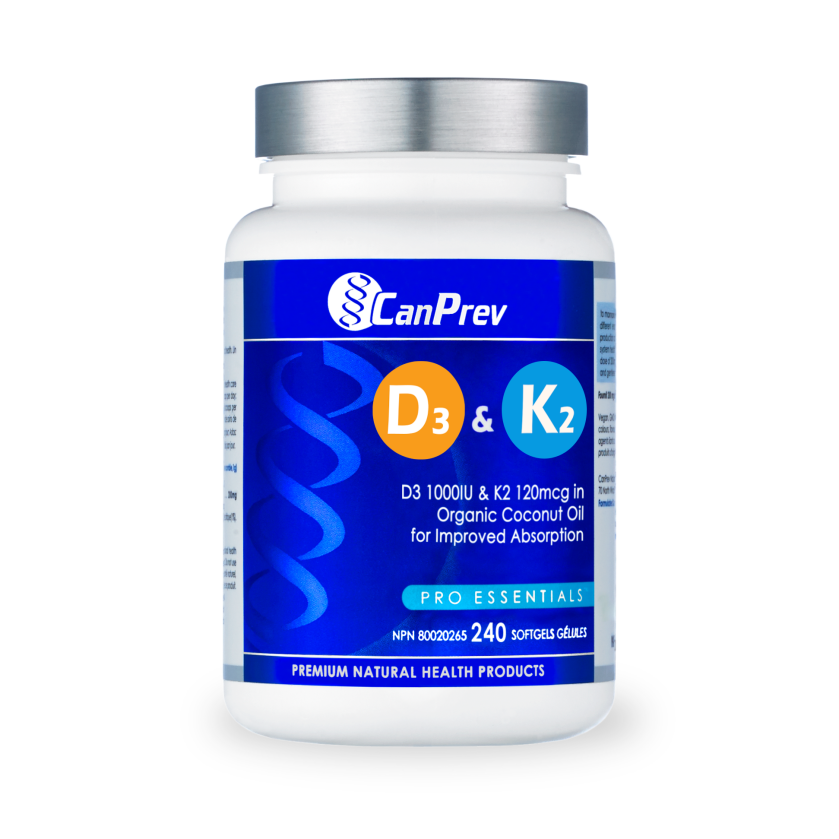 CanPrev D3 1000IU & K2 120mcg 240 Softgels
