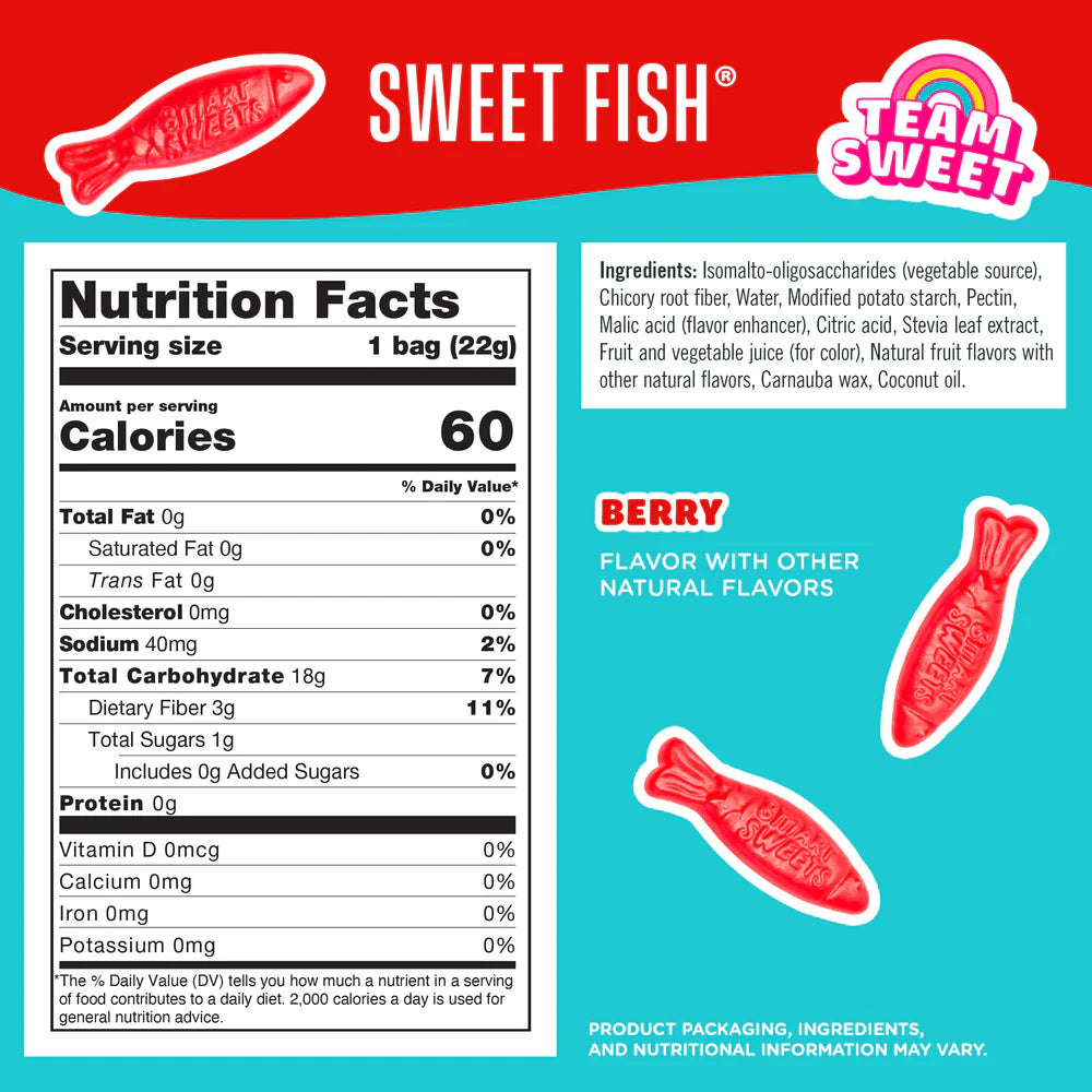 Smart Sweets Sweet Fish Minis Box of 8x 22g Packages