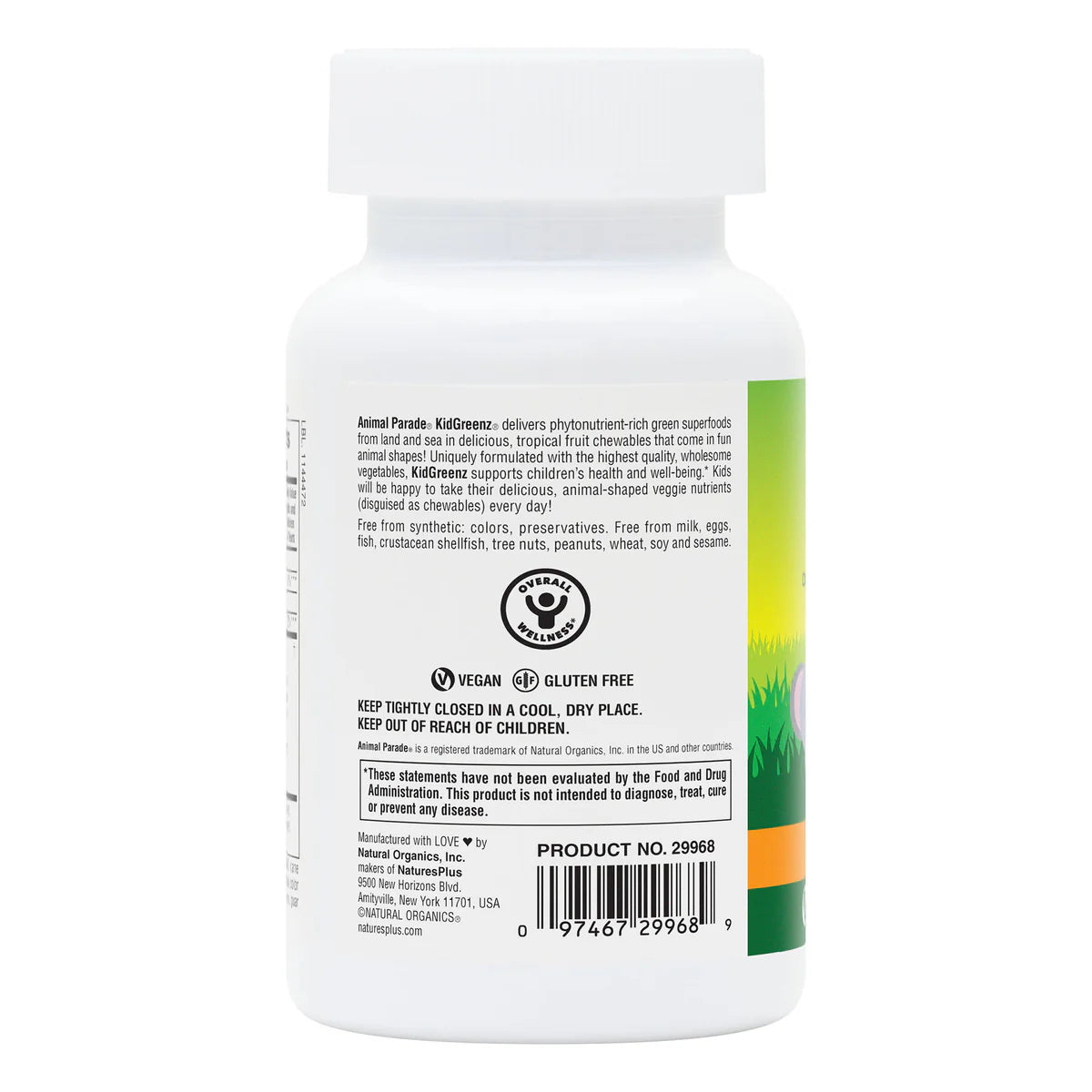 Nature's Plus Animal Parade KidGreenz 90 Chewable Tablets