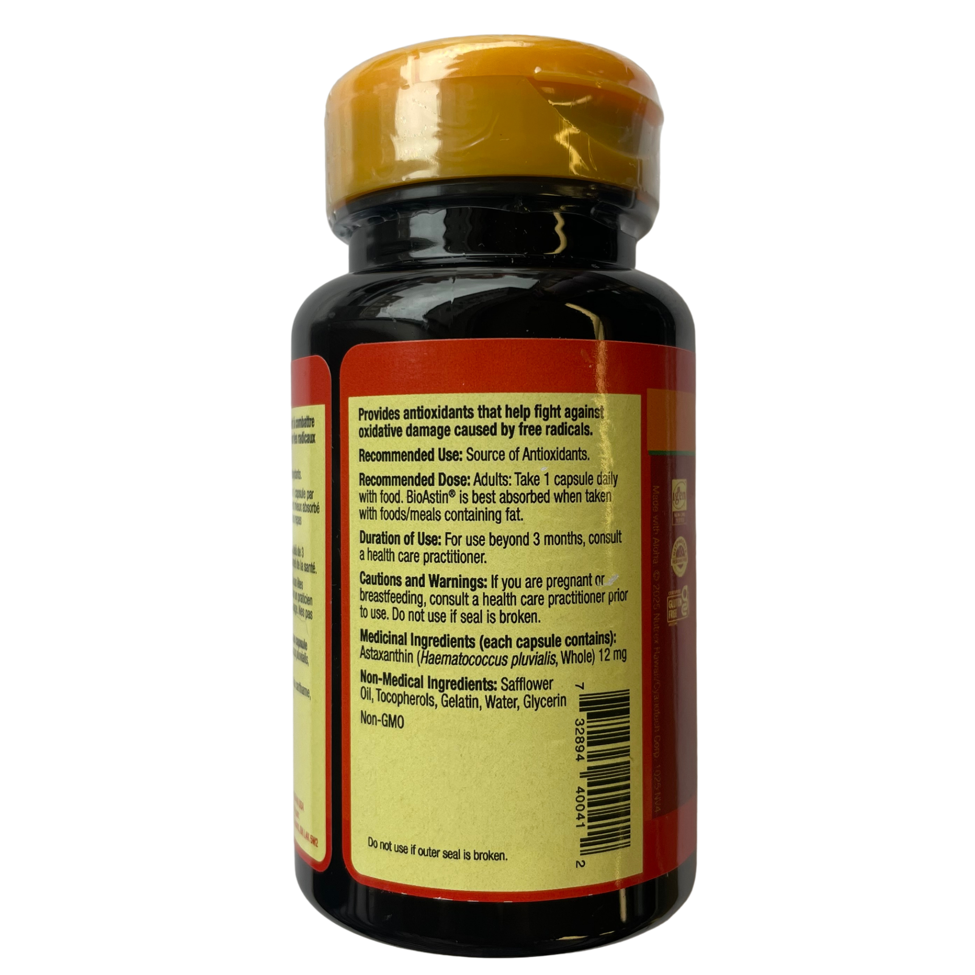 BioAstin Hawaiian Astaxanthin 12mg 50 capsules