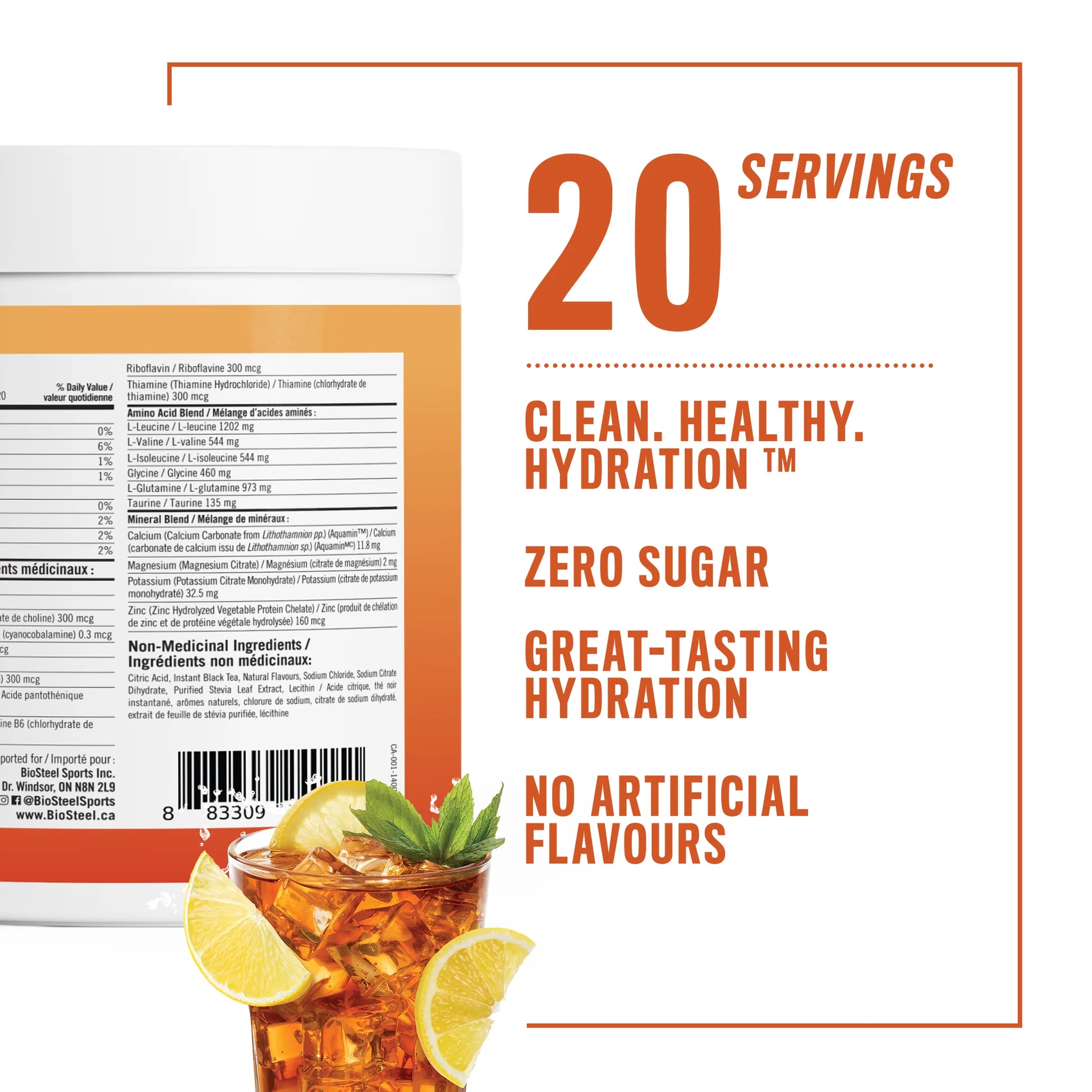 Biosteel Iced Tea Lemonade Hydration Mix 140g