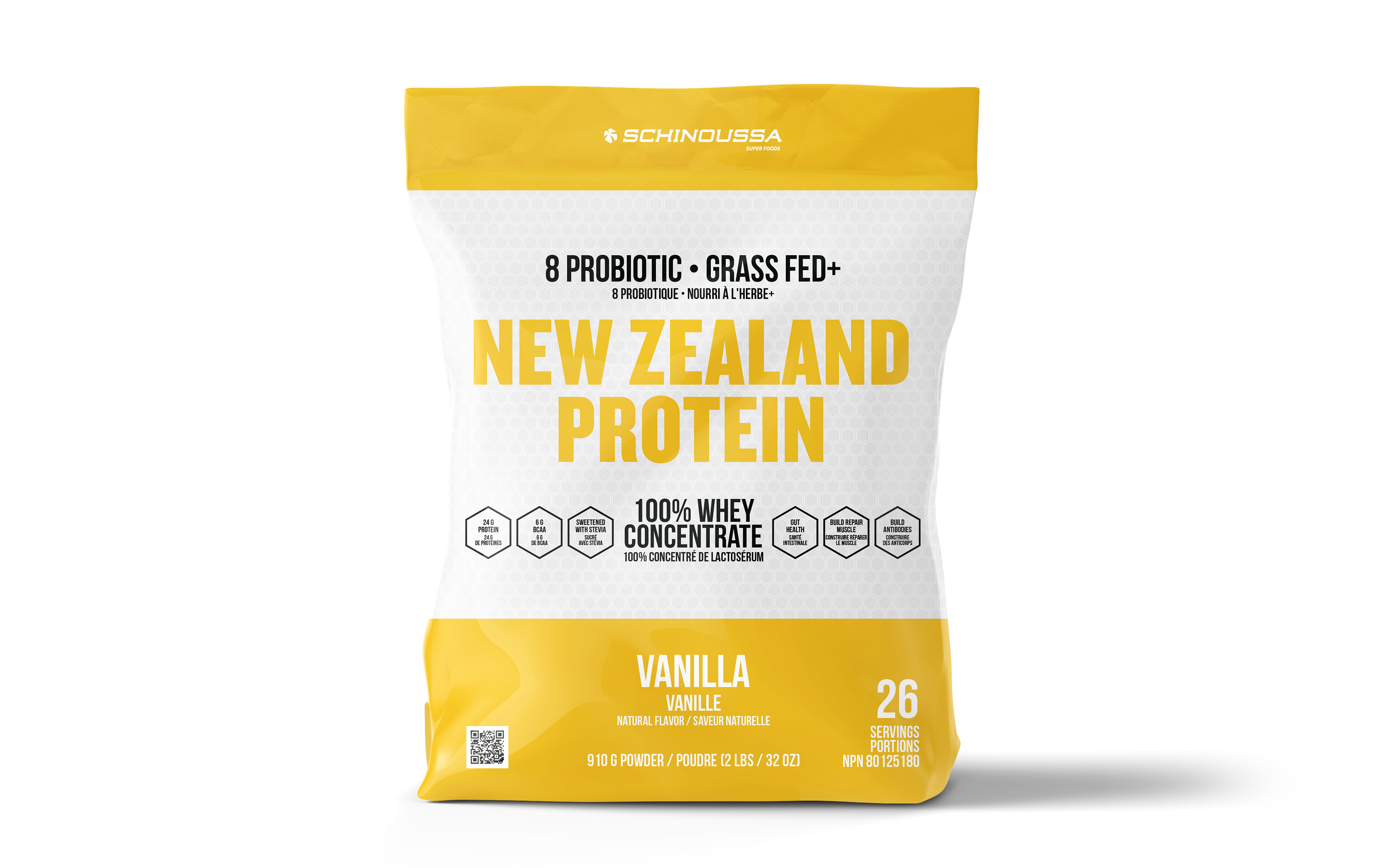 Schinoussa NZ Whey Protein Concentrate Vanilla 2lbs