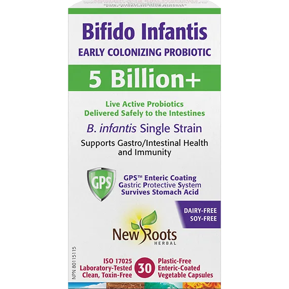 New Roots Bifido Infantis 5 Billion+ 30 Enteric-Coated Vegetarian Capsules