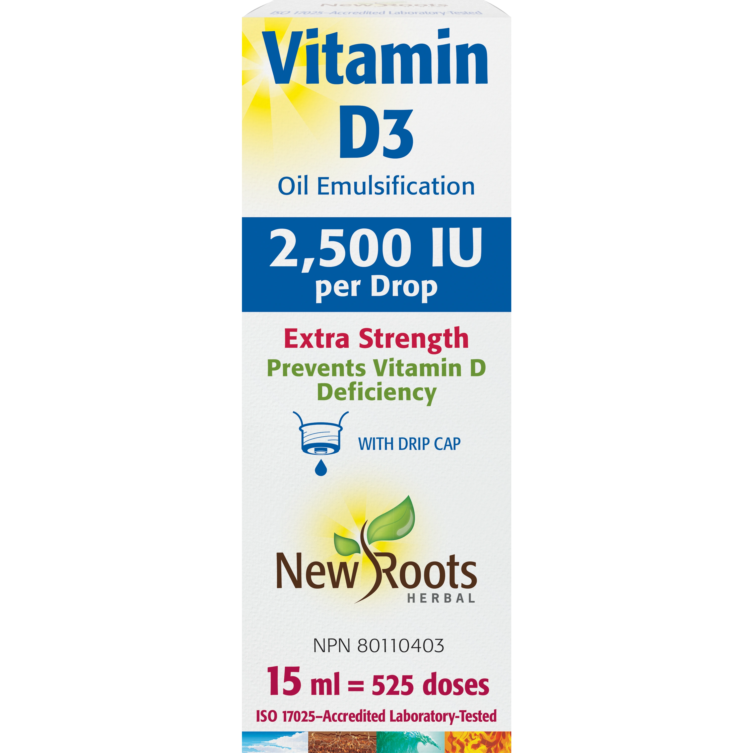 New Roots Vitamin D3 2,500IU 15ml