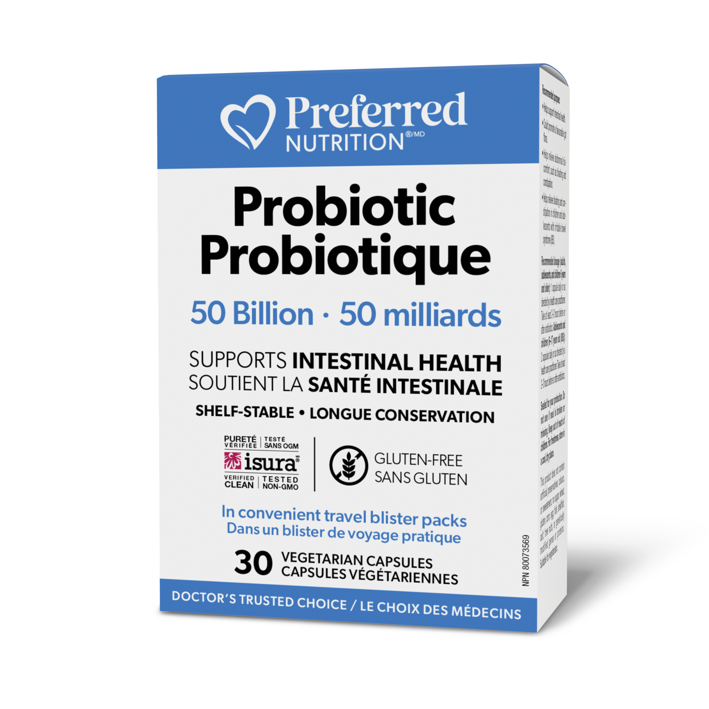 Preferred Nutrition Probiotic 50 Billion 30 Vegetarian Capsules