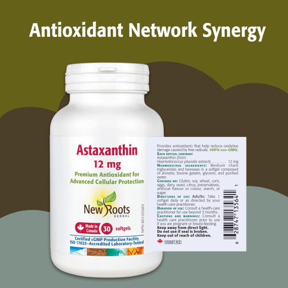 New Roots Astaxanthin 12mg 30 Softgels