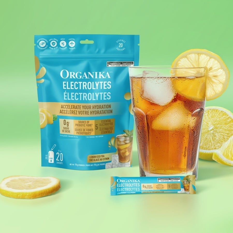 Organika Electrolytes Lemon Iced Tea 20 Sachets