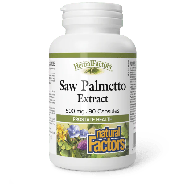 Natural Factors Saw Palmetto HerbalFactors 500mg 90 Capsules