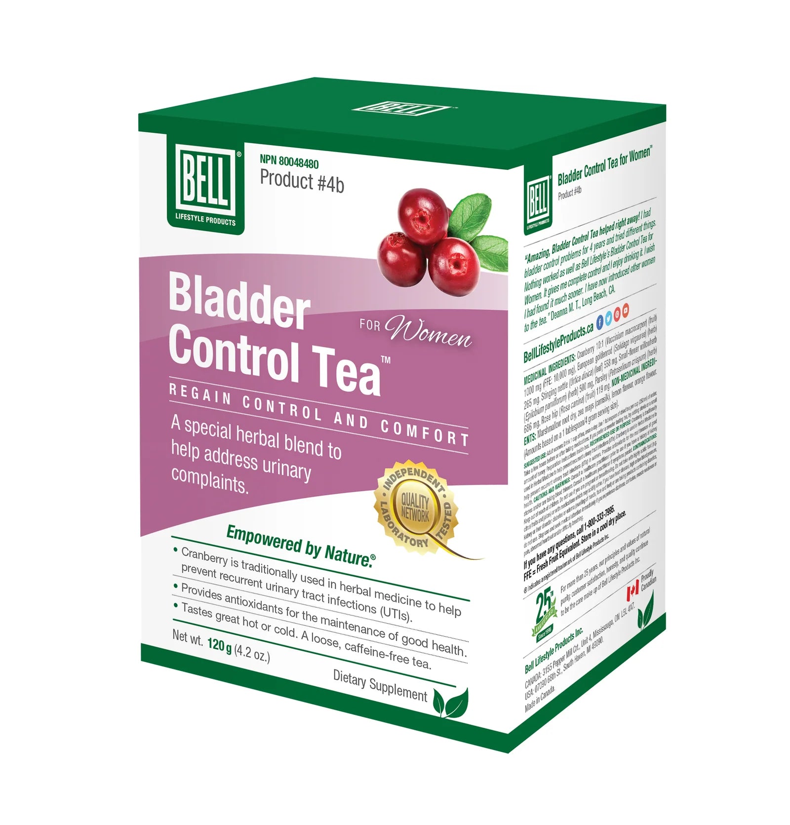 Bell Lifestyle Products #4B Bladder Control Tea Women 120G