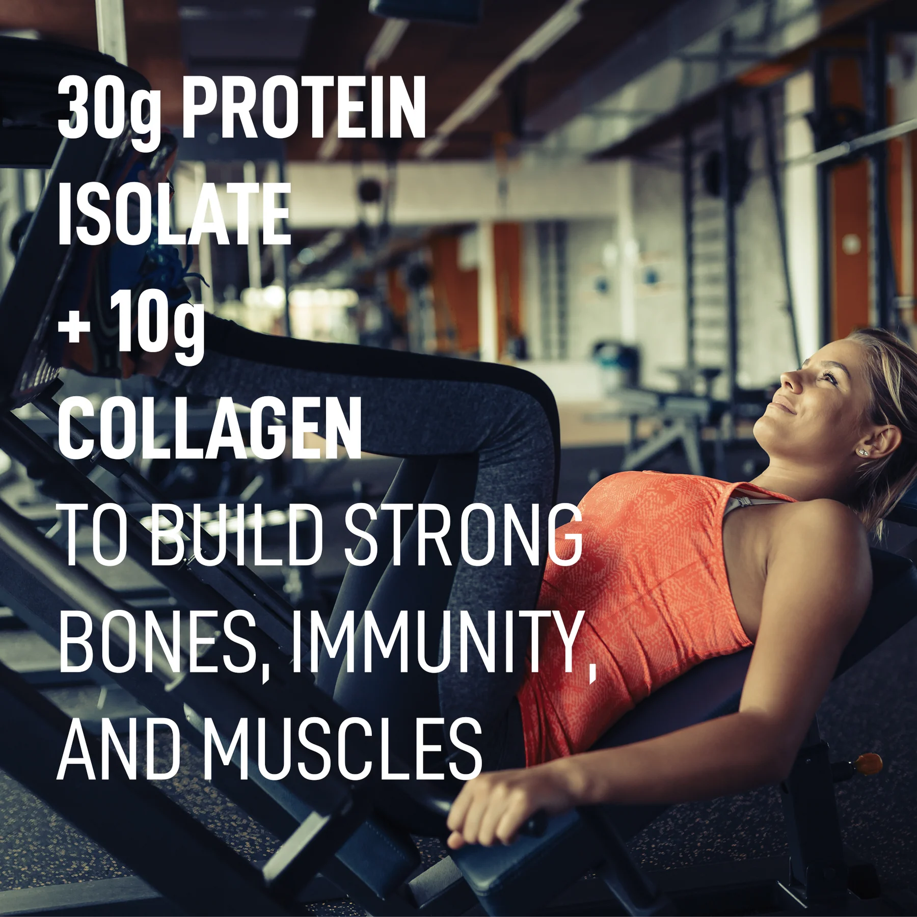 LeanFit Sport Grass-Fed Whey Isolate & Marine Collagen Chocolate Hazelnut 880g