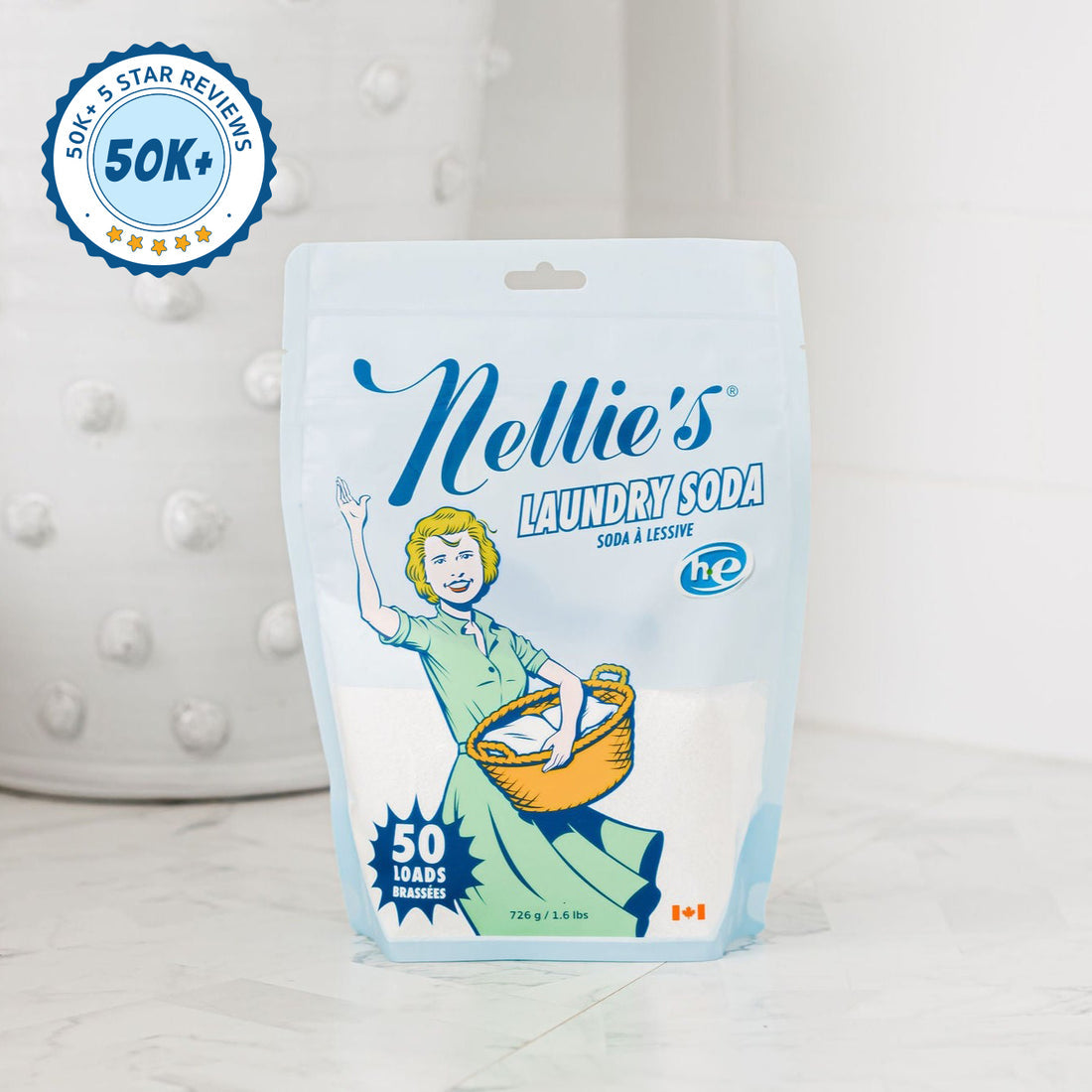 Nellie's All-Natural Laundry Soda 50 Loads 1.6lbs