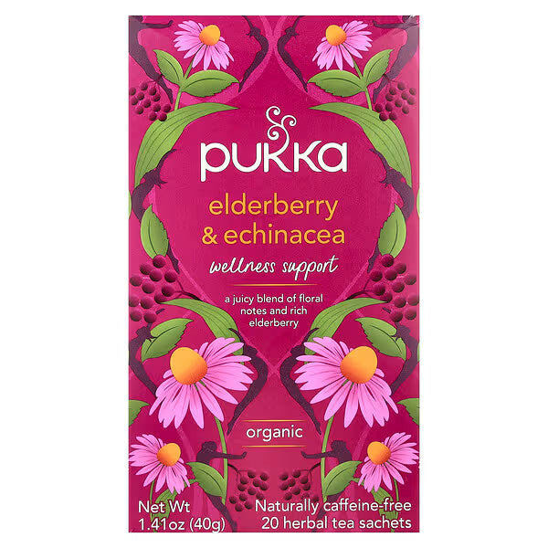 Pukka Elderberry Echinacea & Elderflower 20 Teabags