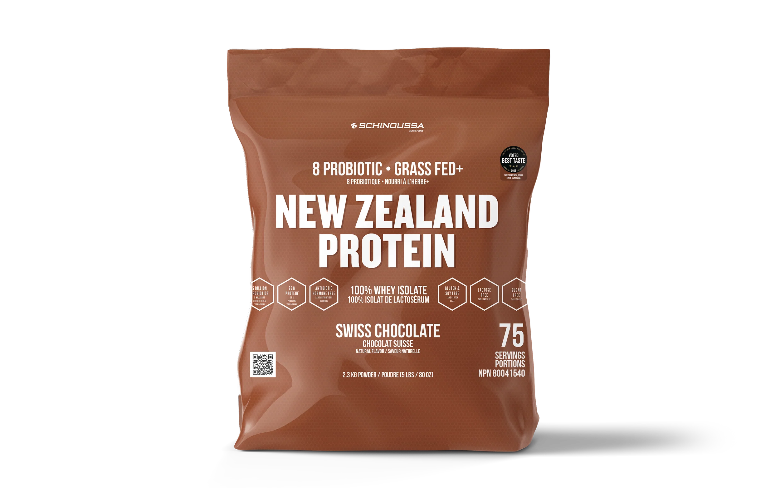 Schinoussa NZ Probiotic Whey Protein Isolate Chocolate 5lbs