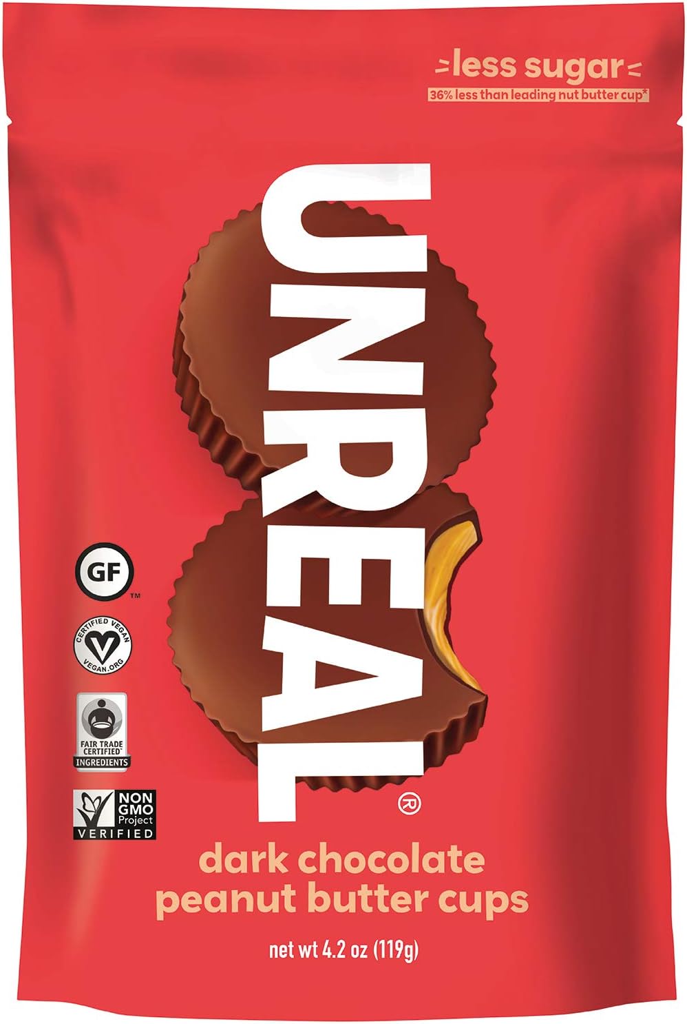 Unreal Dark Chocolate Peanut Butter Cups 120g