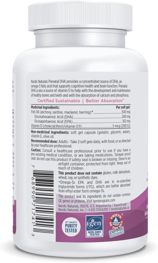 Nordic Naturals Prenatal Dha 90 Softgels