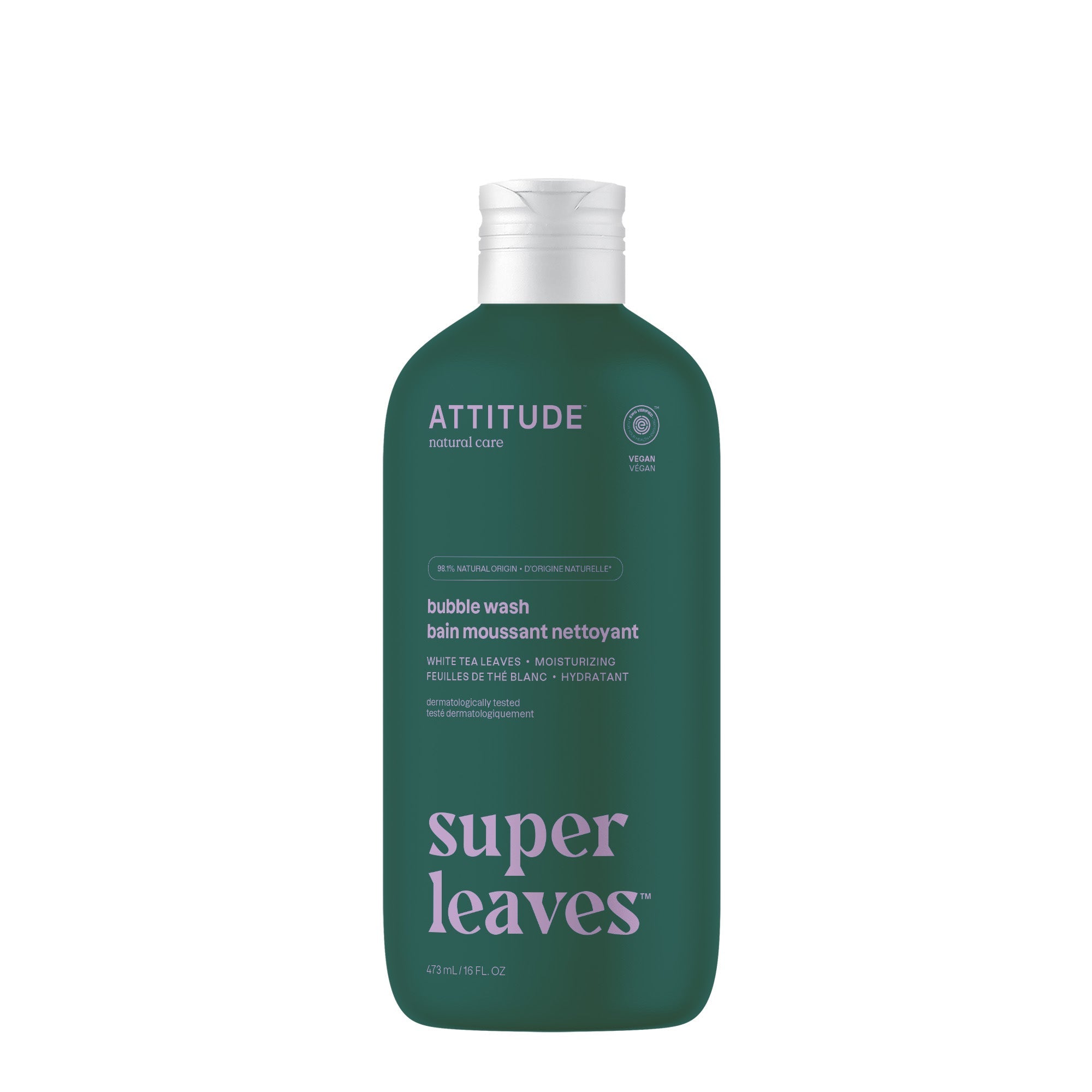 Attitude Super Leaves Bubble Wash White Tea Leaves 473ml