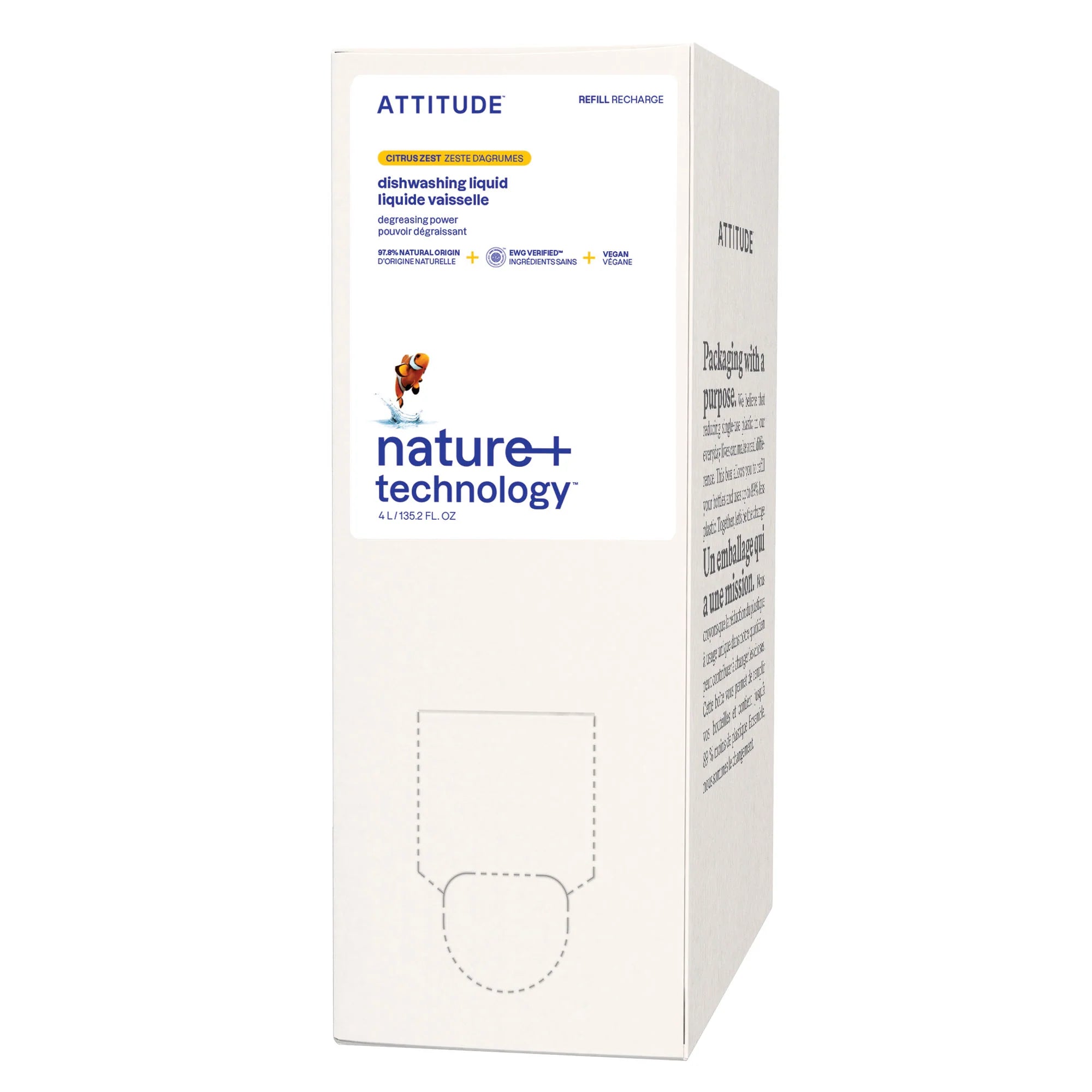 Attitude Dishwashing Liquid Citrus Zest 4L